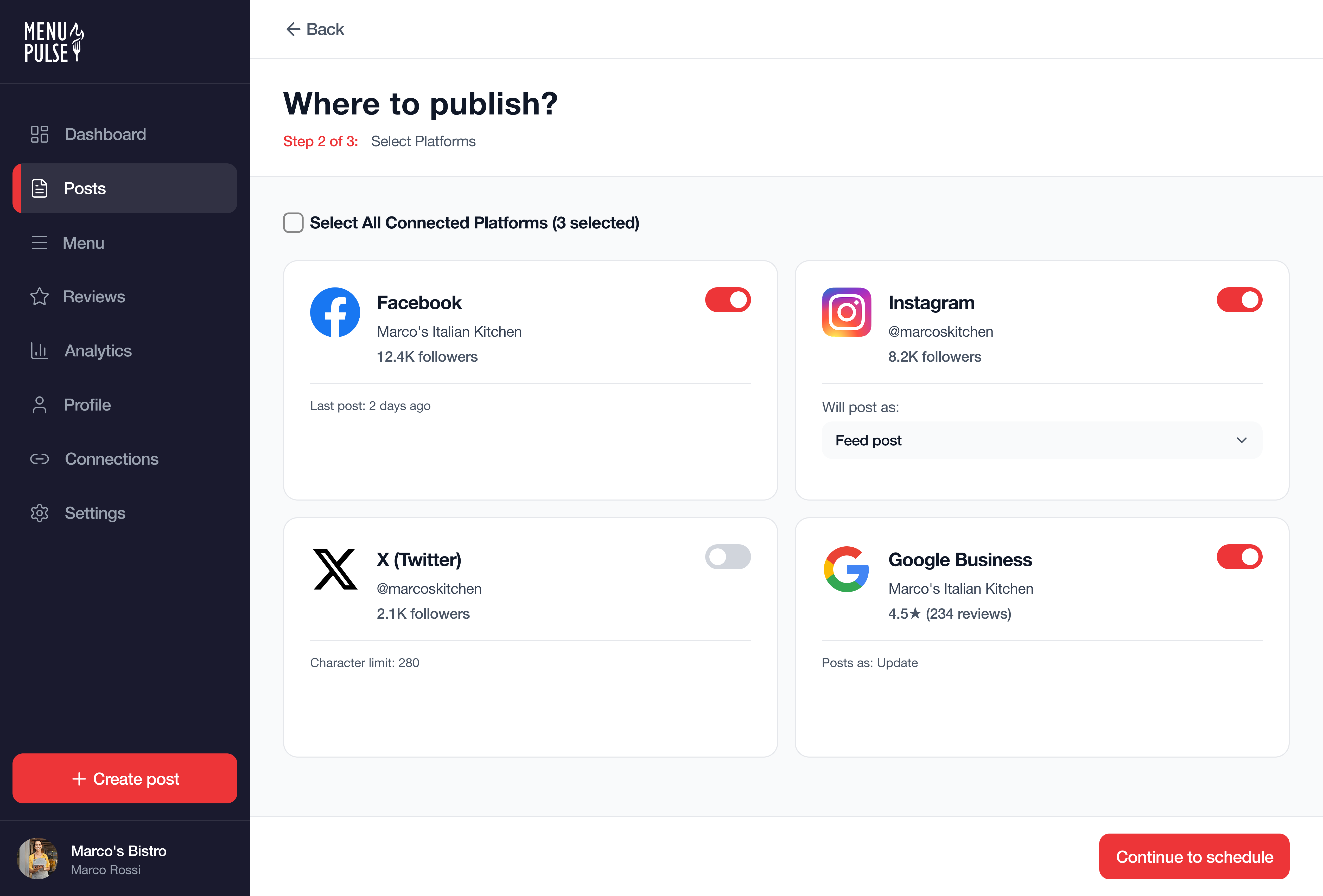 AI Posts: suggestions and scheduling